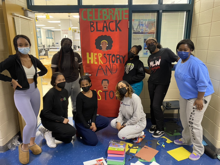 Delta Scholars Door Decorating for Black History Month