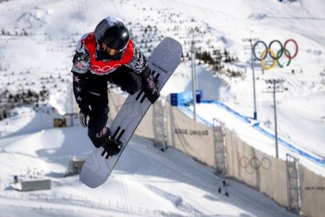 Shaun White of the United States competes during the mens snowboard halfpipe final at Genting Snow Park in Zhangjiakou, north Chinas Hebei Province, Feb. 11, 2022. (Photo by Xiao Yijiu/Xinhua via Getty Images)